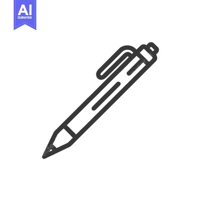 Popular premium asset: Minimalist Ballpoint Pen Icon: Sleek Design on White Background
