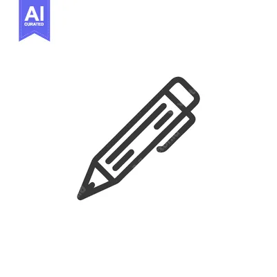 Popular premium asset: Minimalist Pencil Icon: Dark Gray Outline on White Background