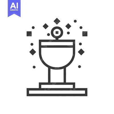 Aset premium populer: An Icon Depicting A Chalice With Embellishments And A Base