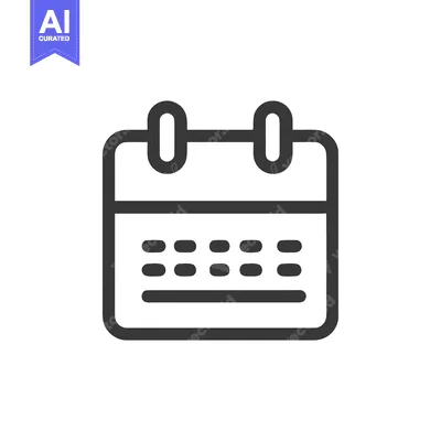 Aset desain premium: Minimalist Calendar Icon: Schedule, Date, and Time Management Symbol