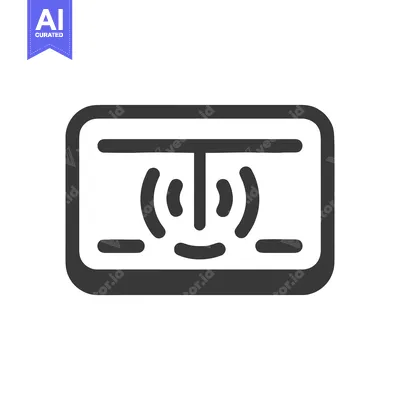 Aset premium populer: Minimalist Icon of a Smart TV with Wireless Connection Signals