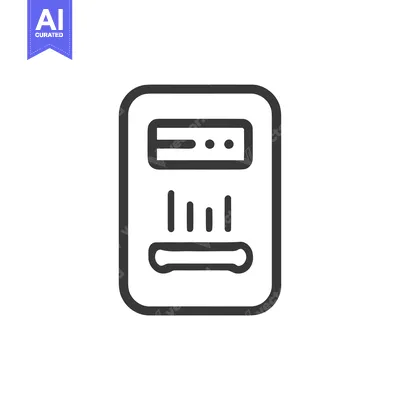 Premium design asset: Modern Smart Meter Icon with Display and Graph, Isolated on White Back