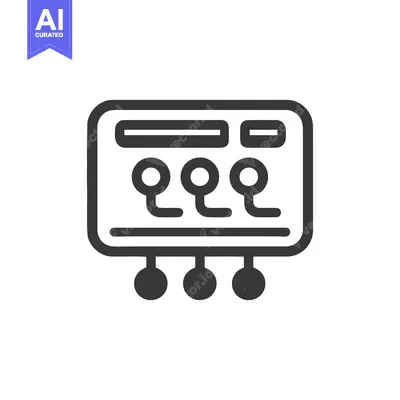 Popular premium asset: Minimalist Circuit Board Icon with Rounded Edges and Three Nodes