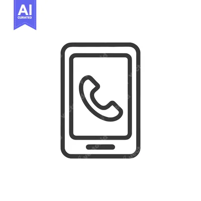 Popular premium asset: Phone Call Icon on Mobile Device, Minimalist Design, Communication Sym