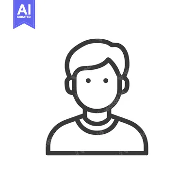Popular premium asset: Minimalist Person Icon: Simple Black Line Art on White Background