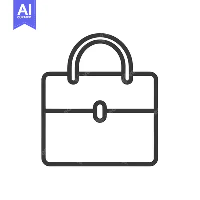 Aset premium populer: Minimalist Briefcase Icon: Clean Line Art, Business Symbolism, Modern