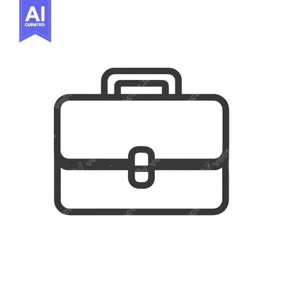 Popular premium asset: Minimalist Briefcase Icon: Professional Business Accessory Symbol