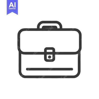 Popular premium asset: Minimalist Briefcase Icon: Bold Outline on White Background, Business