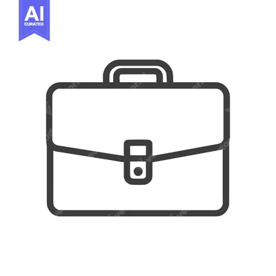 Aset premium populer: Minimalist Briefcase Icon: Business, Professionalism, and Career Symbo