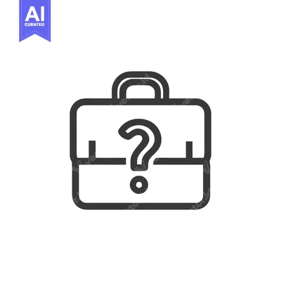Aset premium populer: Question Mark Inside Briefcase: Business Uncertainty Icon, Minimalist