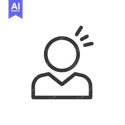 Aset premium populer: Idea Person Icon: Minimalist Design with Radiating Lines