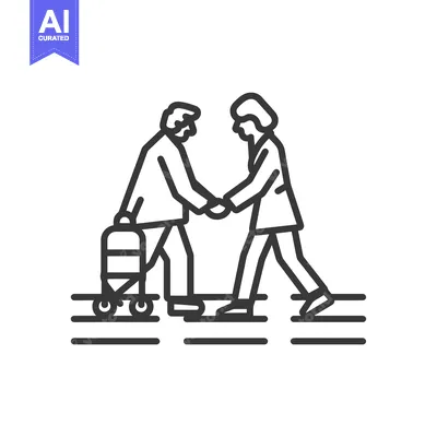 Popular premium asset: Person Assisting Elderly Person with Walker