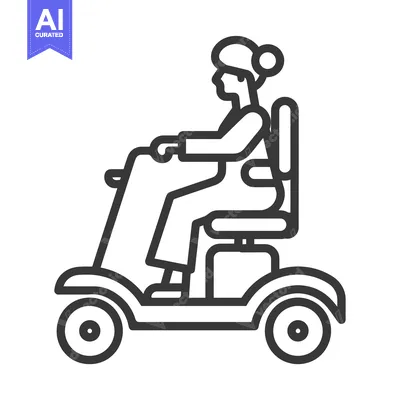 Person Driving a Mobility Scooter