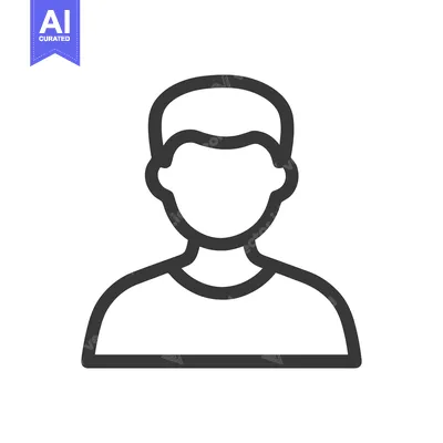 Premium design asset: Minimalist Person Icon: Faceless Figure with Simple Lines and Modern D