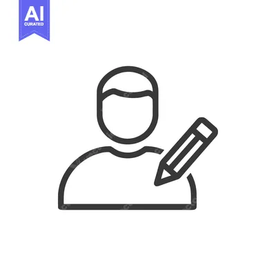 User Profile with Pencil Icon: Editable Account, Design Element