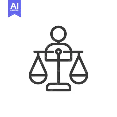 Person Holding Balanced Scales of Justice Icon