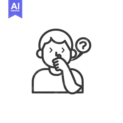 Person Holding Nose with Question Mark Above Head