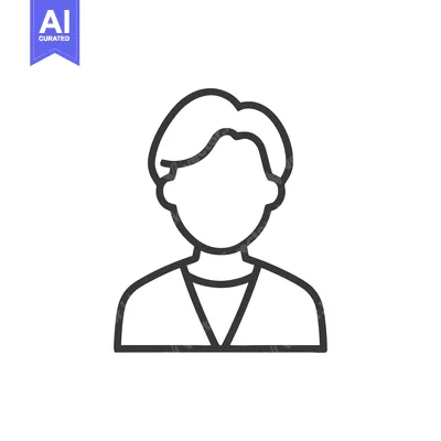Faceless Person Outline Icon: Minimalist Avatar Design