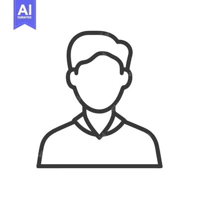 Popular premium asset: Minimalist Man Icon: Faceless Portrait in Bold Outline Style