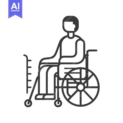 Aset premium populer: Person in a Wheelchair with a Handrail