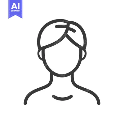 A simple black and white line drawing of a person