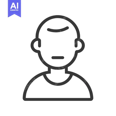 Aset premium populer: A simple black and white icon representing a human person