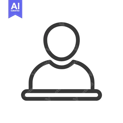 Minimalist User Icon: Simple Profile Symbol on White Background