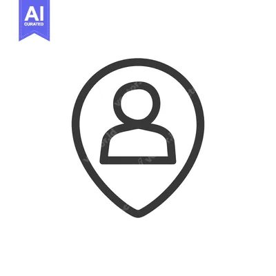 Aset premium populer: User Location Icon: Minimalist Person Symbol in Map Pointer, Flat Desi
