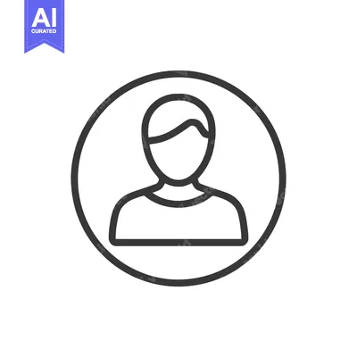Aset premium populer: Minimalist User Icon: Simple Person Outline in Circle, Profile Avatar
