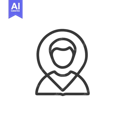 Aset premium populer: Minimalist Eskimo Icon: Simple Line Art of Hooded Figure