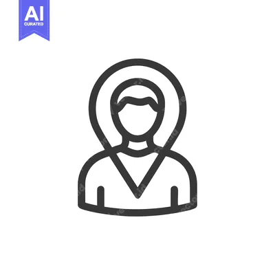 Aset desain premium: Minimalist Icon of a Person with Hood, Outline Style