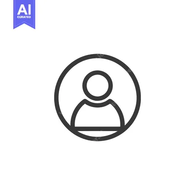 Minimalist User Icon: Simple Profile Symbol in Circle Outline