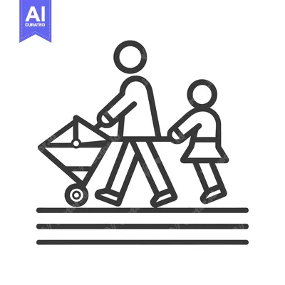 Aset premium populer: Person Pushing a Wheelbarrow with Another Person Walking Behind
