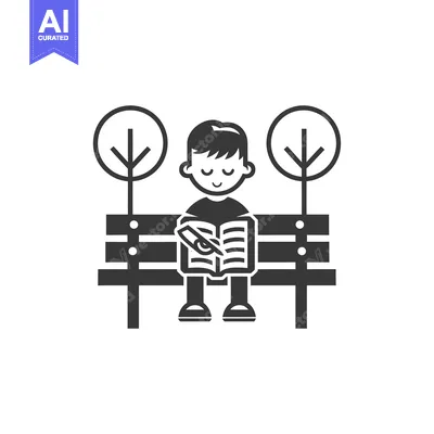 Aset premium populer: Person Reading on a Bench with Trees in Background