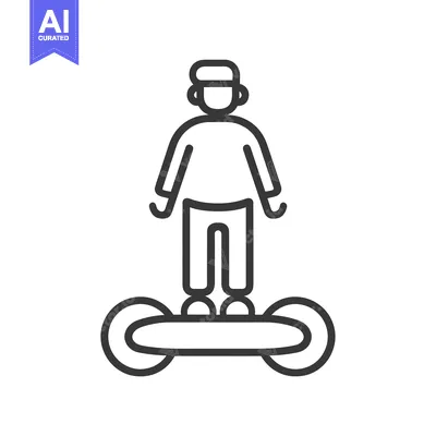 Aset premium populer: Person Riding a Hoverboard with a Hat on