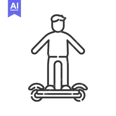 Person riding a hoverboard with two wheels