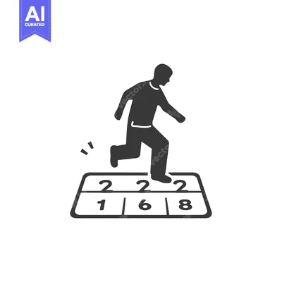 Aset premium populer: Person Running Across A Numbered Game Board 16761