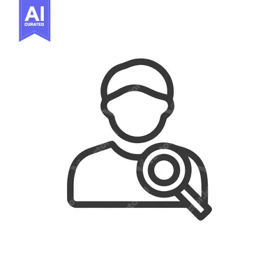 Popular premium asset: User Search Icon: Person with Magnifying Glass, Minimalist Design