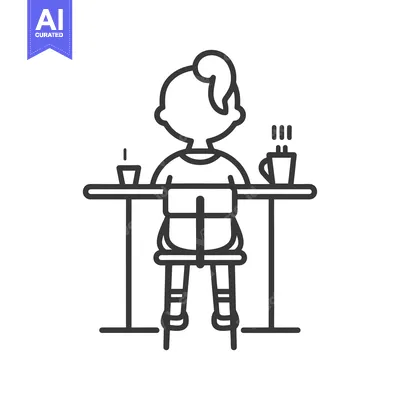 Aset desain premium: Person Sitting at a Table with Two Drinks in Front of Them