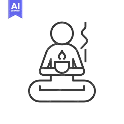 Aset premium populer: Person Sitting in Meditation with a Cup of Hot Drink