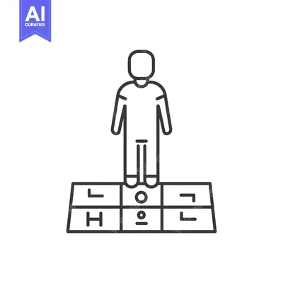 Aset premium populer: Person Standing on a Grid with L, H, and Symbols