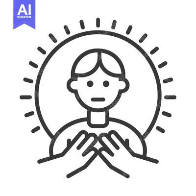 Person Surrounded by Light with Hands in Front