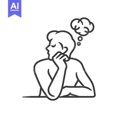Popular premium asset: Person Thinking With a Thought Bubble Above Their Head