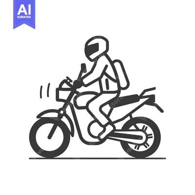 Aset desain premium: Person Wearing Helmet Riding a Motorcycle