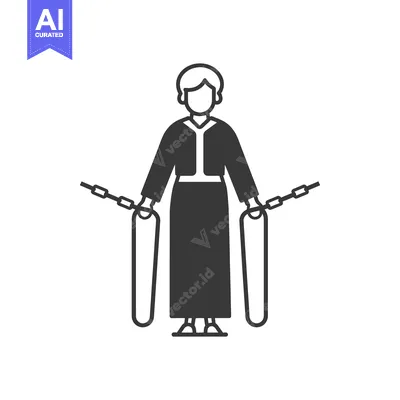 Aset desain premium: Person Wearing Traditional Clothing Holding Chains