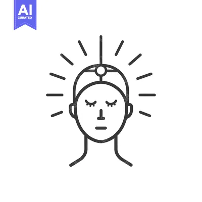 Person with a headband emitting rays of light