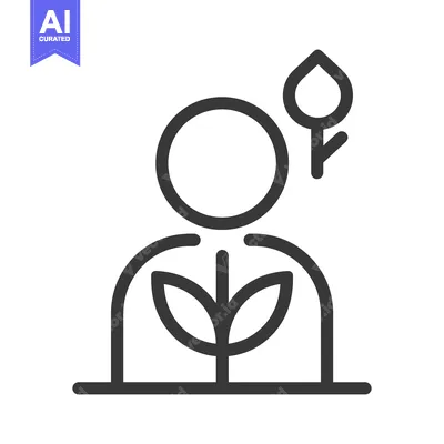 Aset premium populer: Person with a Plant and a Budding Flower Above Their Head