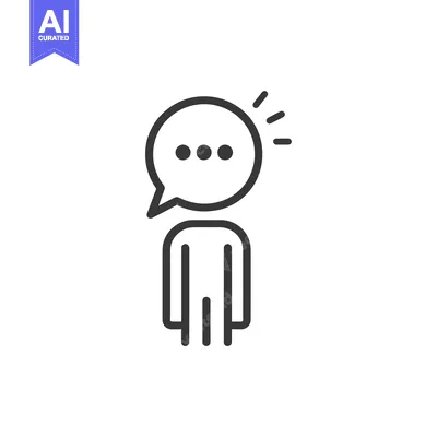 Aset premium populer: Person with a Speech Bubble and Exclamation Marks Above Their Head