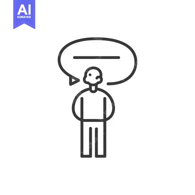 Aset premium populer: Person with a Thought Bubble and a Dash