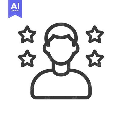 Aset premium populer: Person with four star rating